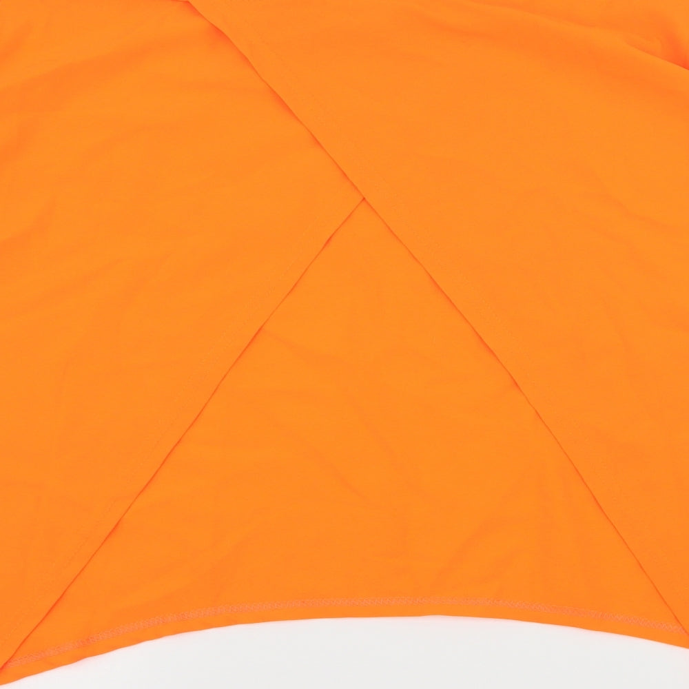 Ruiyige Womens Orange   Basic Blouse Size 3XL  - Neon