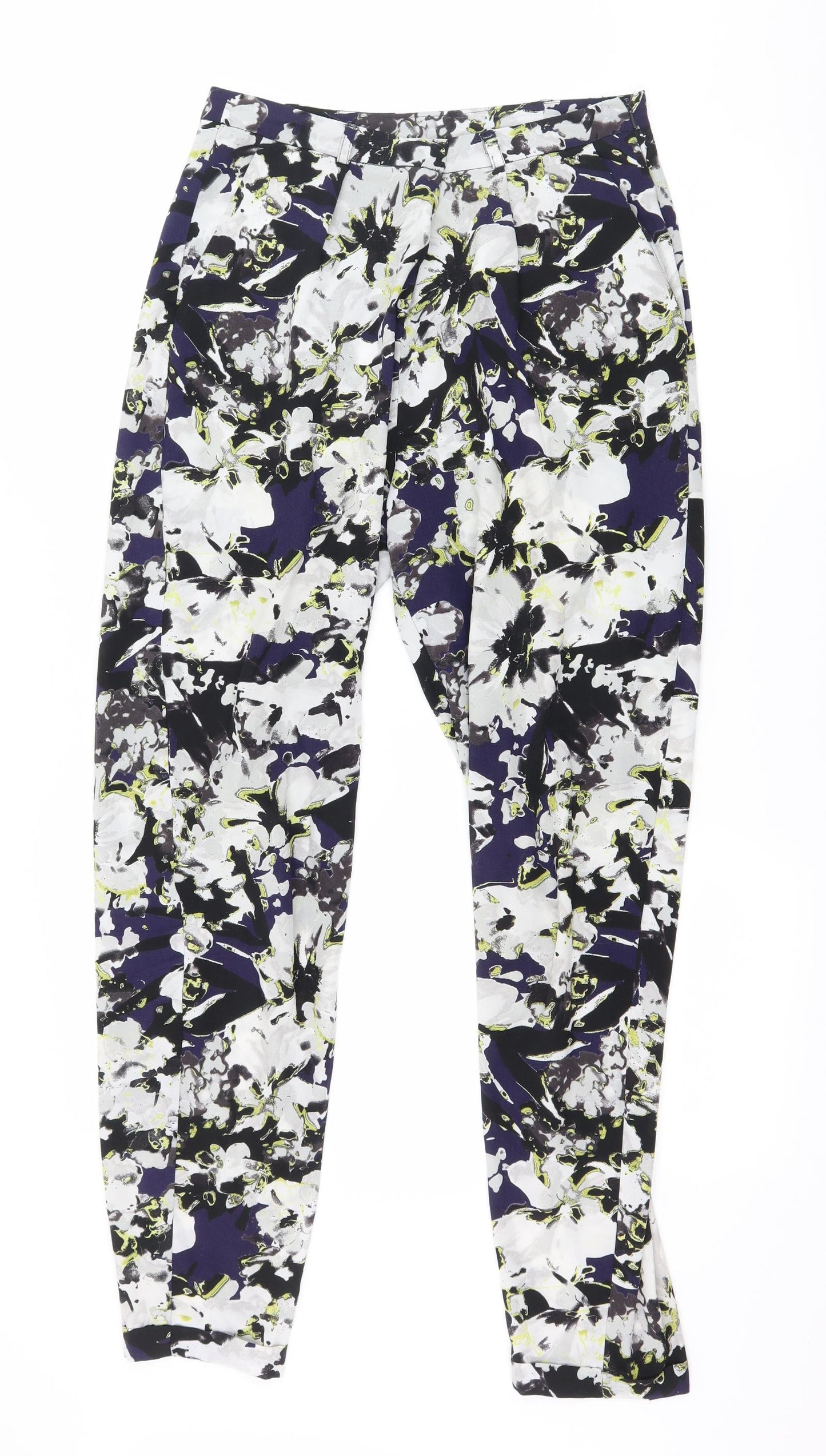 ASOS Womens Multicoloured Floral  Trousers  Size 10 L30 in