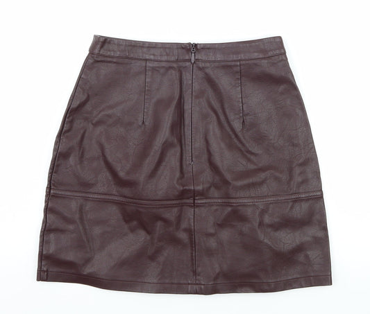 New Look Womens Purple   A-Line Skirt Size 8