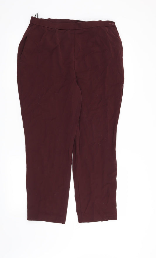 Preworn Womens Red   Trousers  Size 34 in L28 in