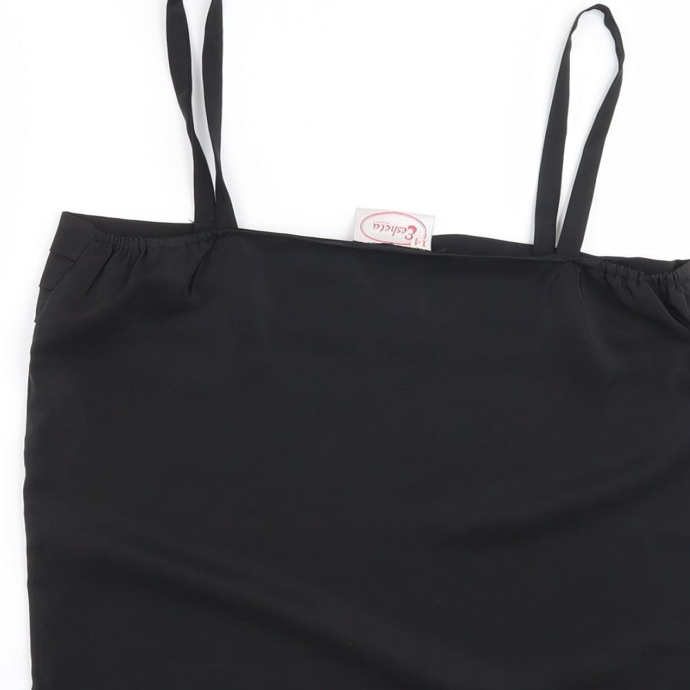 Preworn Womens Black   Basic Blouse Size 14