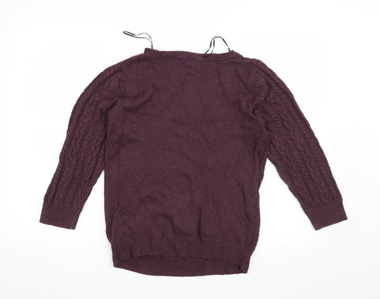 H&M Womens Purple   Pullover Jumper Size S