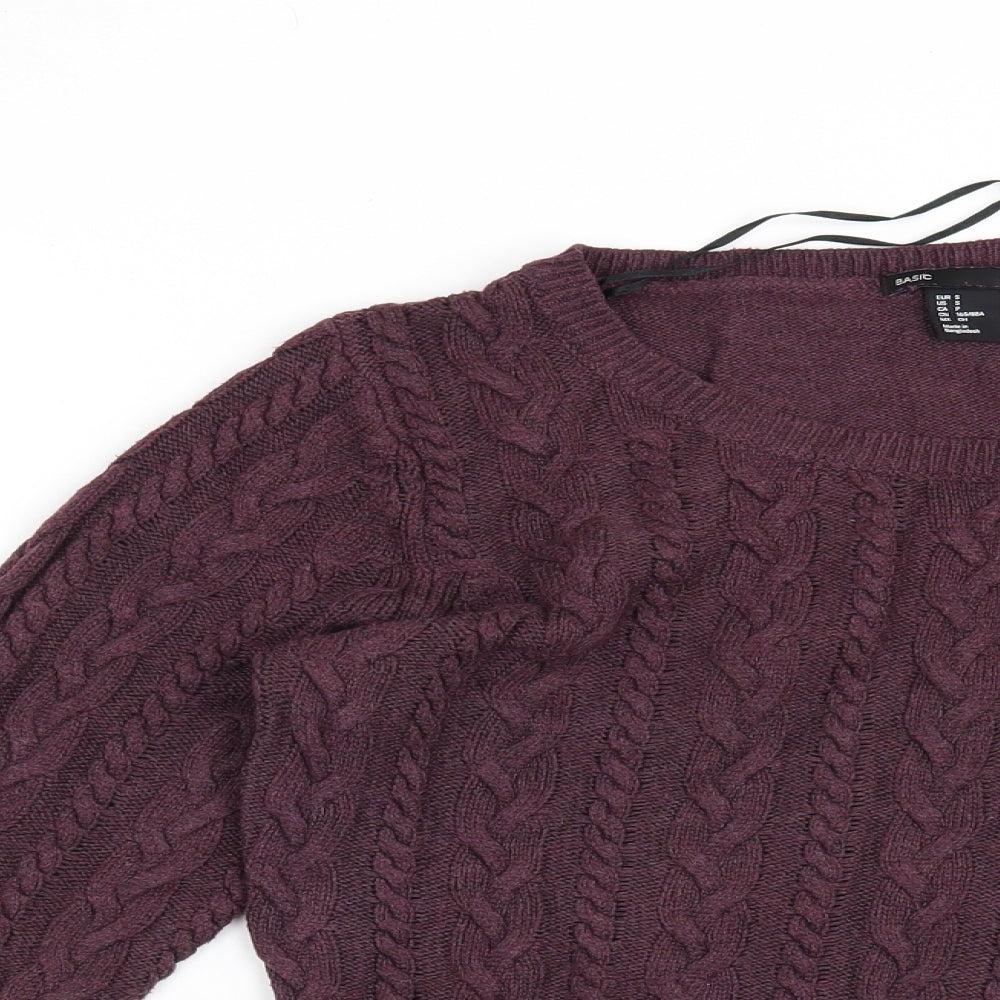 H&M Womens Purple   Pullover Jumper Size S