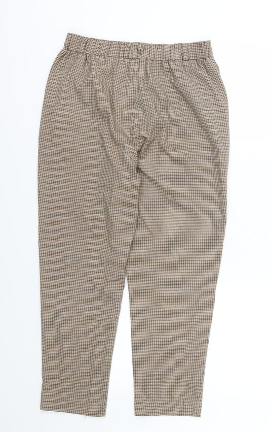 Stradivarius Womens Brown Houndstooth  Trousers  Size M L24 in