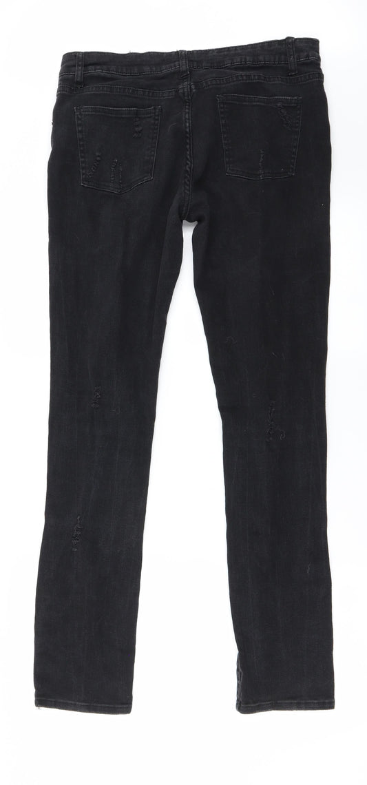 Preworn Womens Black   Straight Jeans Size 34 in L30 in