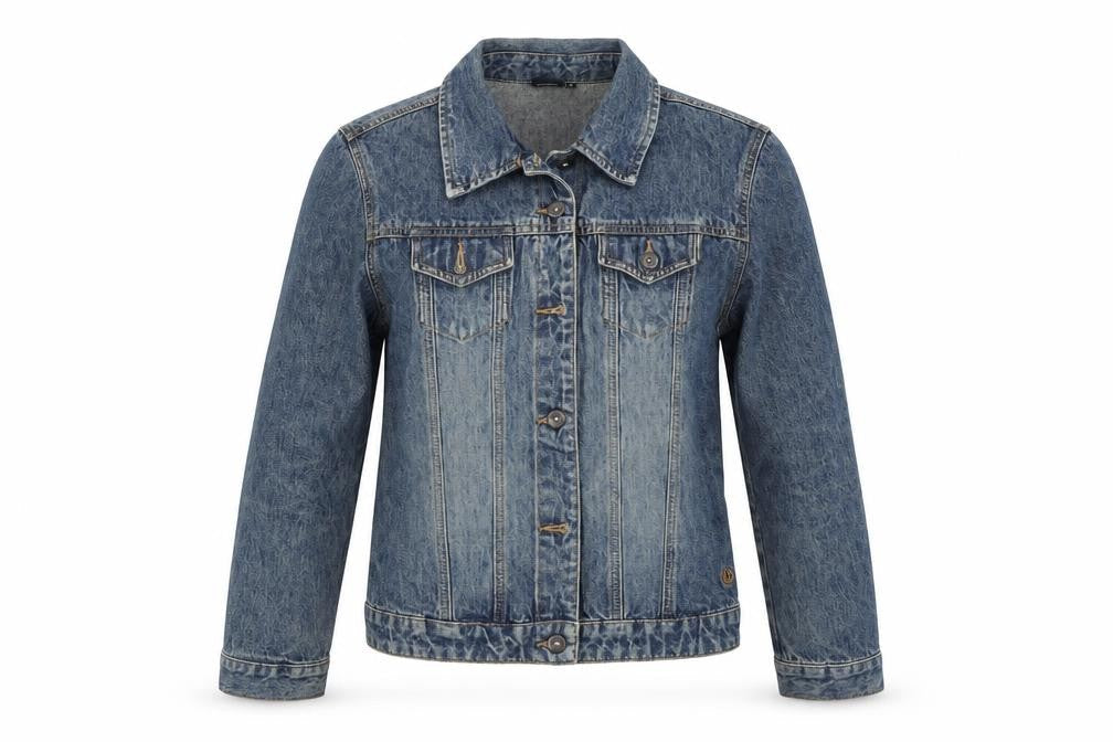 Front view of Chilli Pepper women’s blue jacket coat, size S
