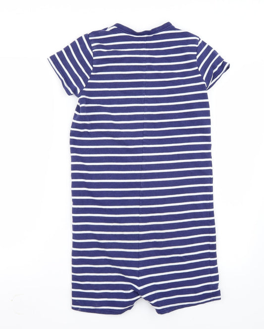 NEXT Girls Blue Striped  Playsuit One-Piece Size 12 Years