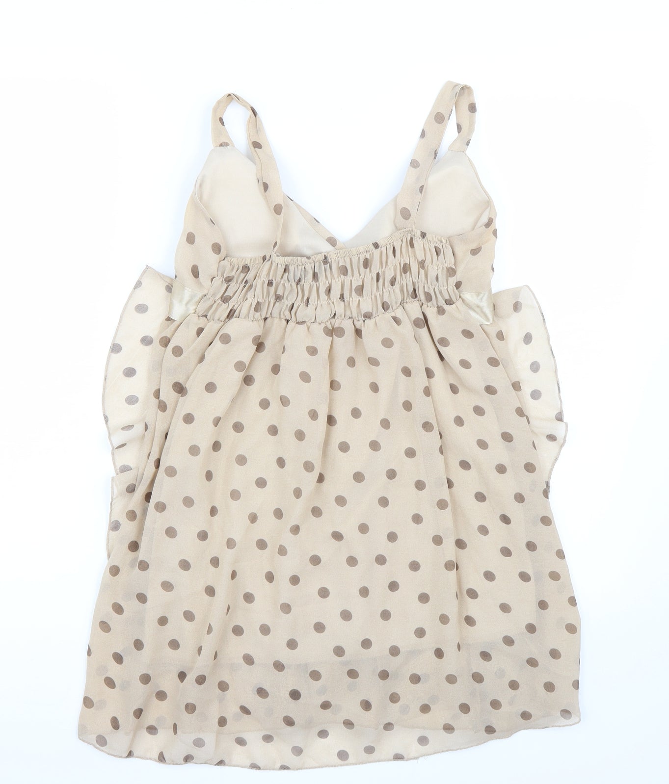 Club l  Womens Beige Polka Dot  A-Line  Size 10