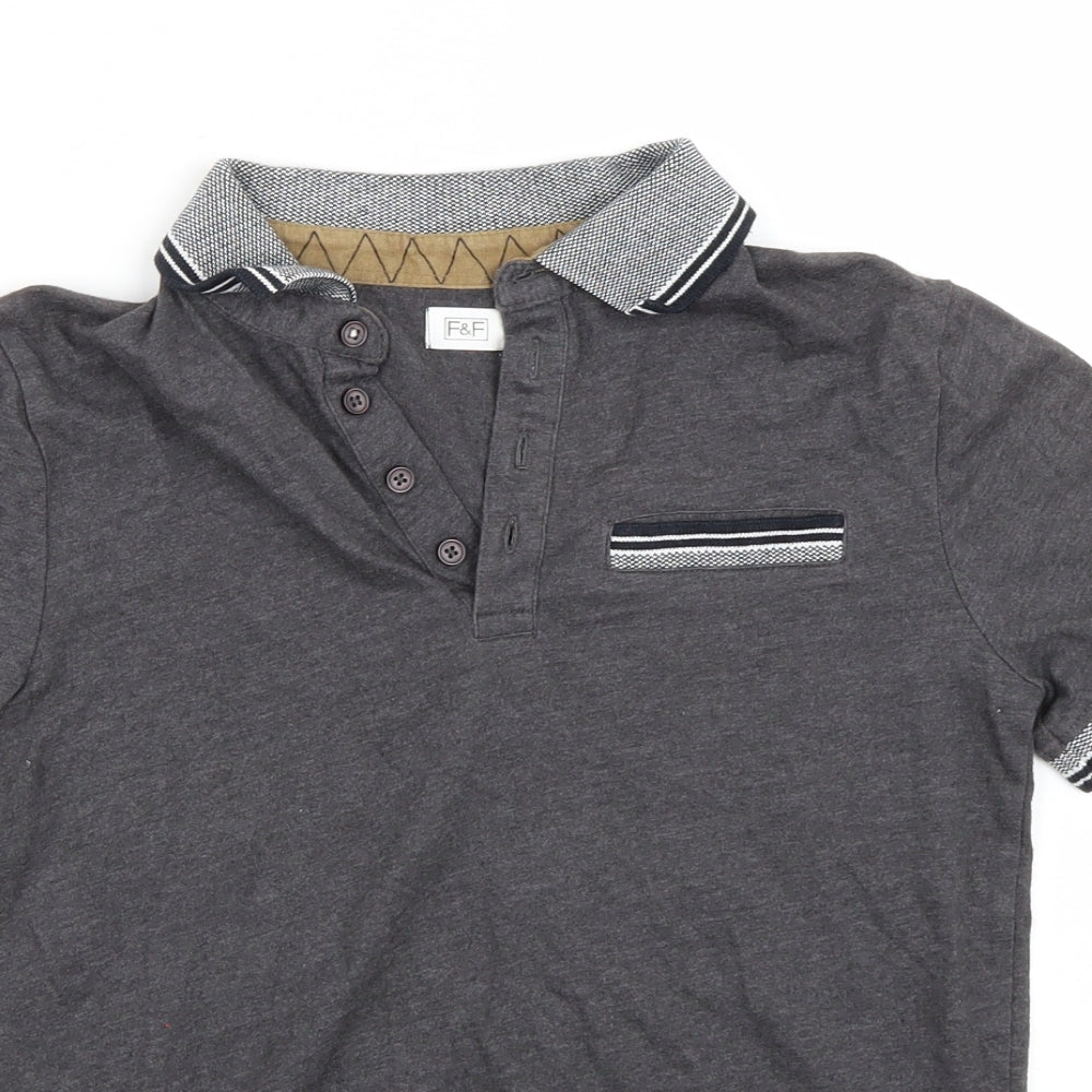 F&F Boys Grey   Basic T-Shirt Size 9 Years