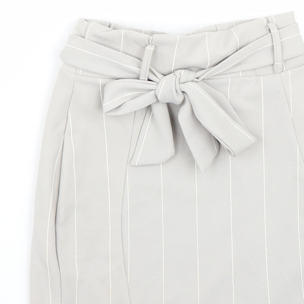 pretty little thing Womens Grey   A-Line Skirt Size 8