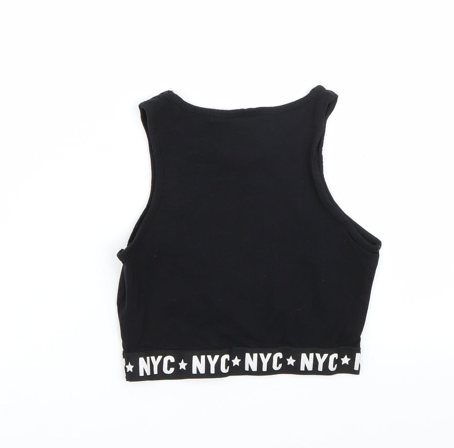 NYC Girls Black   Basic Tank Size 10-11 Years