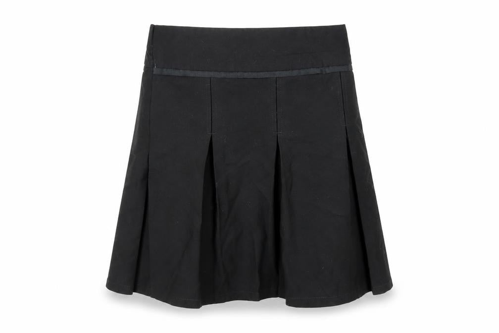 Front view of Lily & Dan girls’ black skater skirt, size 7-8, years