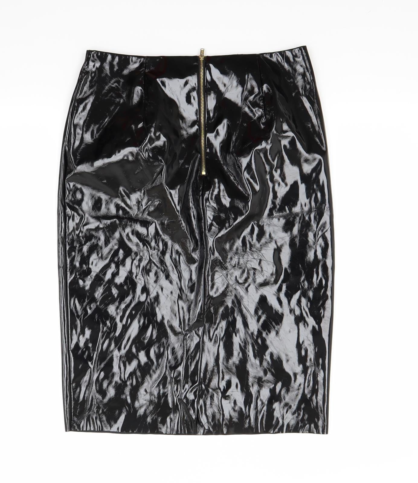 Topshop Womens Black   A-Line Skirt Size 10