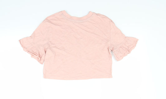 TU Girls Pink   Cropped T-Shirt Size 7-8 Years