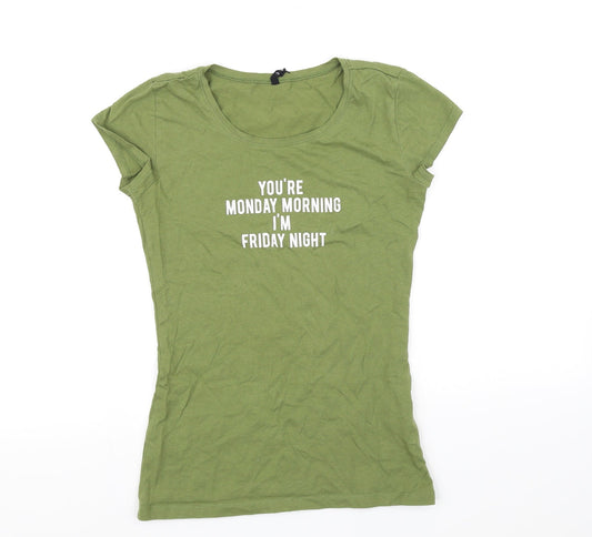 Divided Girls Green   Basic T-Shirt Size M