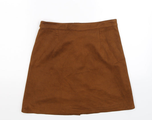 Glamorous Womens Brown   A-Line Skirt Size 10