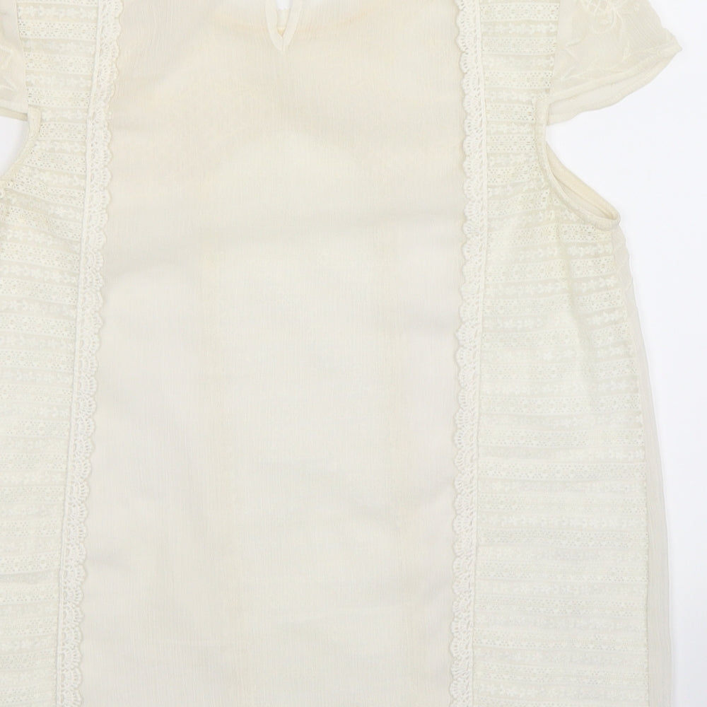 River Island Womens White   Camisole T-Shirt Size 8