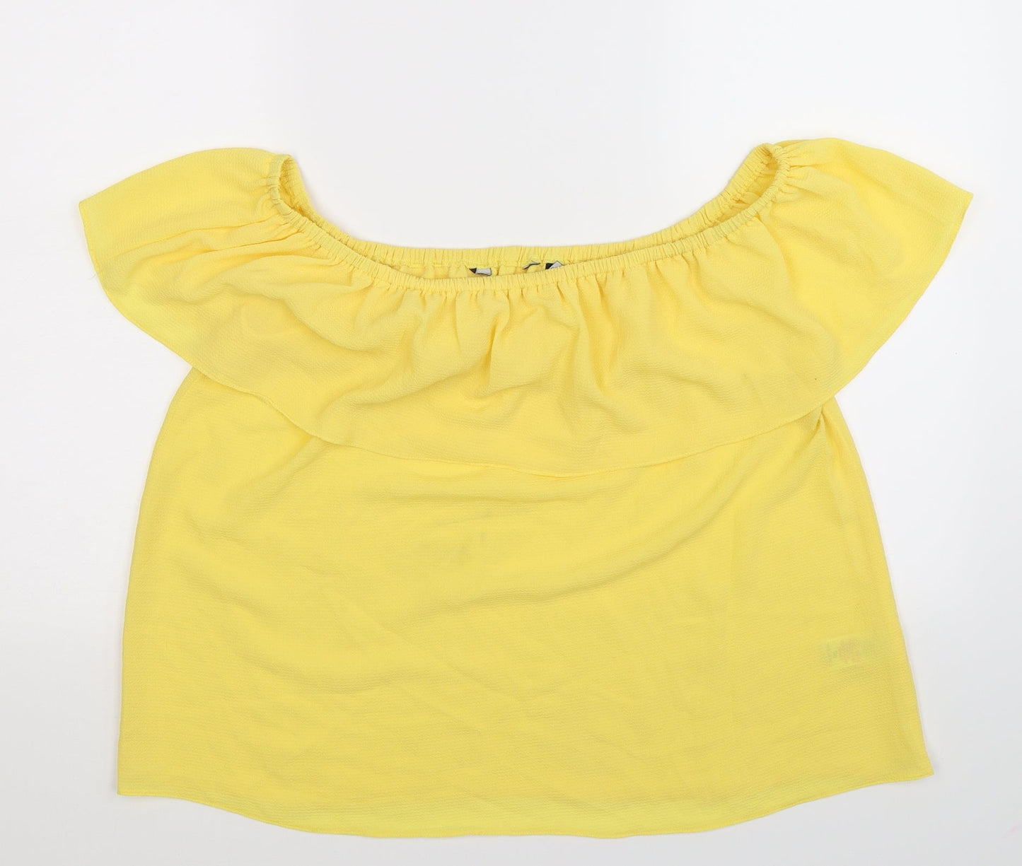 Preworn Womens Yellow   Basic Blouse Size 14