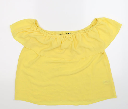 Preworn Womens Yellow   Basic Blouse Size 14