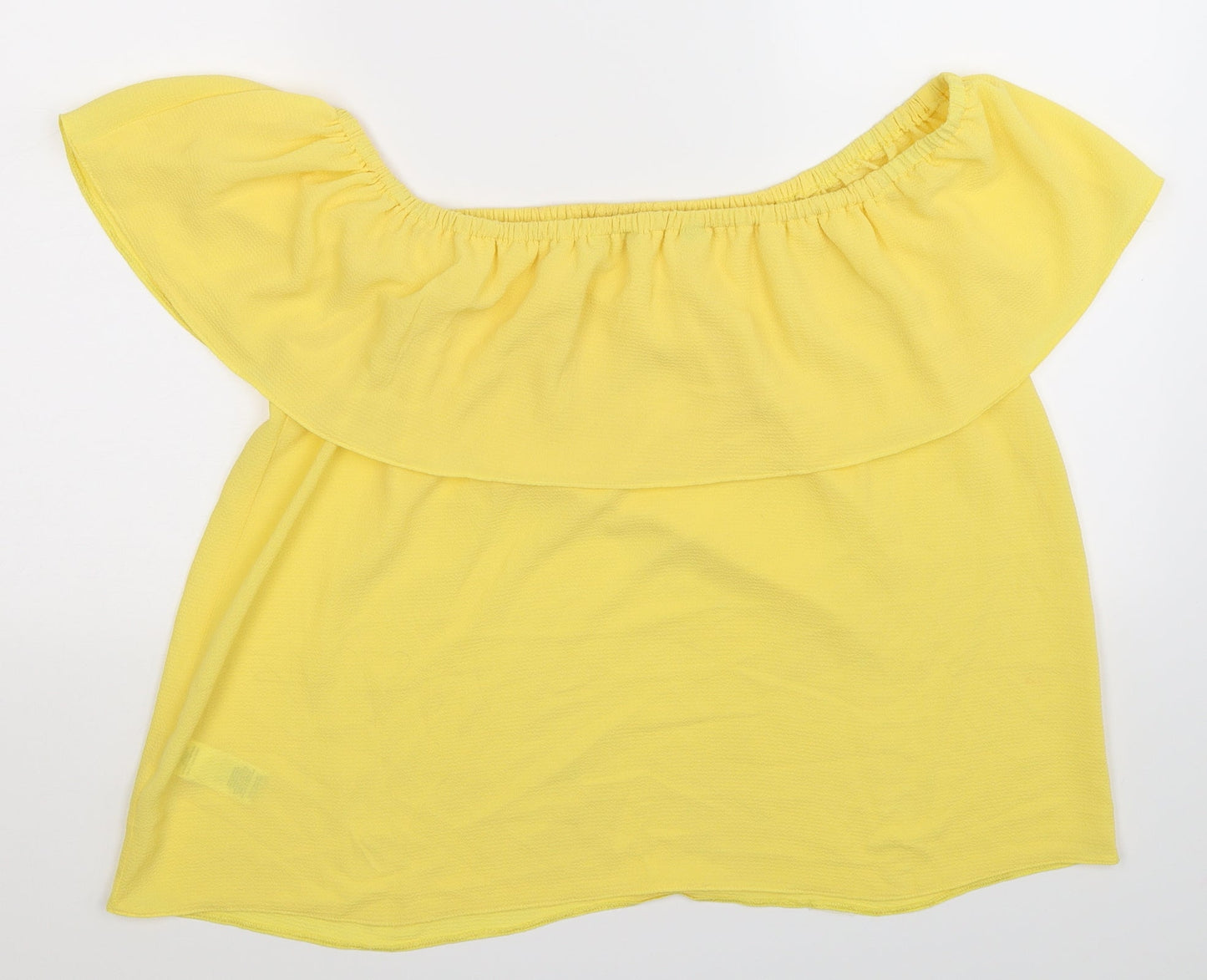 Preworn Womens Yellow   Basic Blouse Size 14