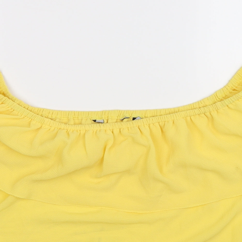 Preworn Womens Yellow   Basic Blouse Size 14