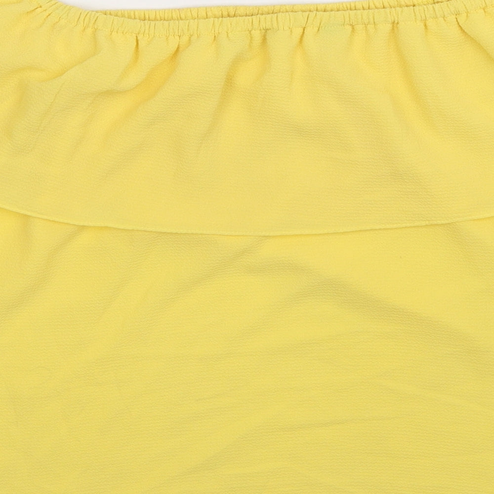 Preworn Womens Yellow   Basic Blouse Size 14