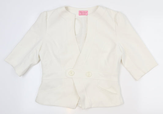 petra geneli Womens White   Quilted Coat Size 16