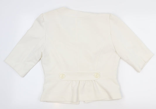 petra geneli Womens White   Quilted Coat Size 16