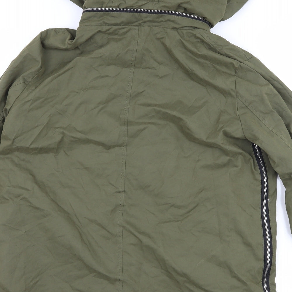 FOREVER 21 Womens Green   Trench Coat Coat Size S