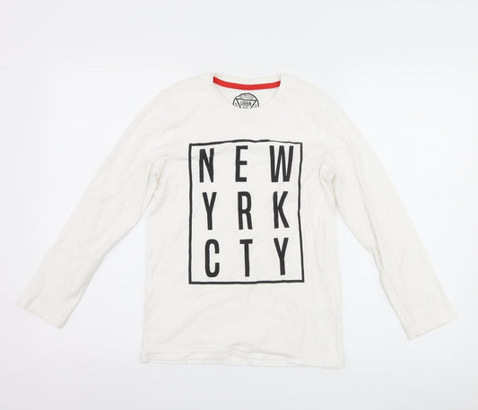Matalan Boys White   Basic T-Shirt Size 10 Years  - New york
