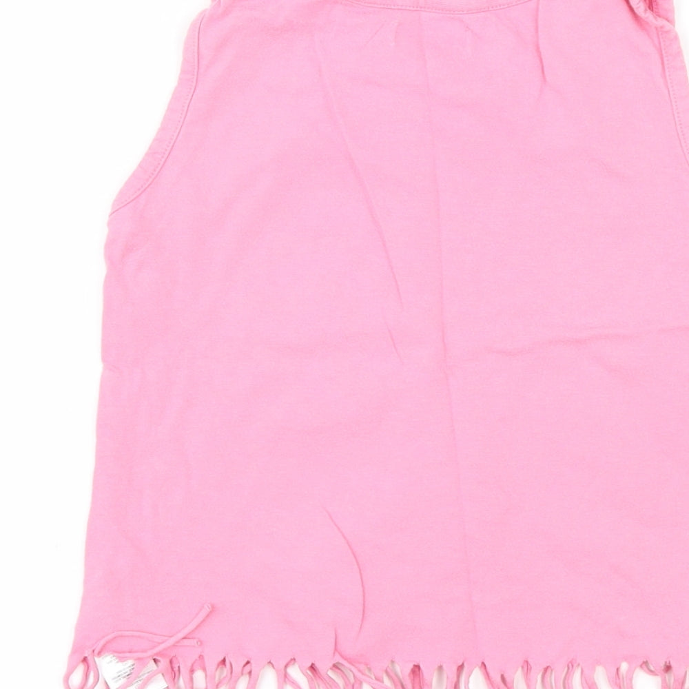 Ladybird Girls Pink   Basic Tank Size 6-7 Years  - i love icecream
