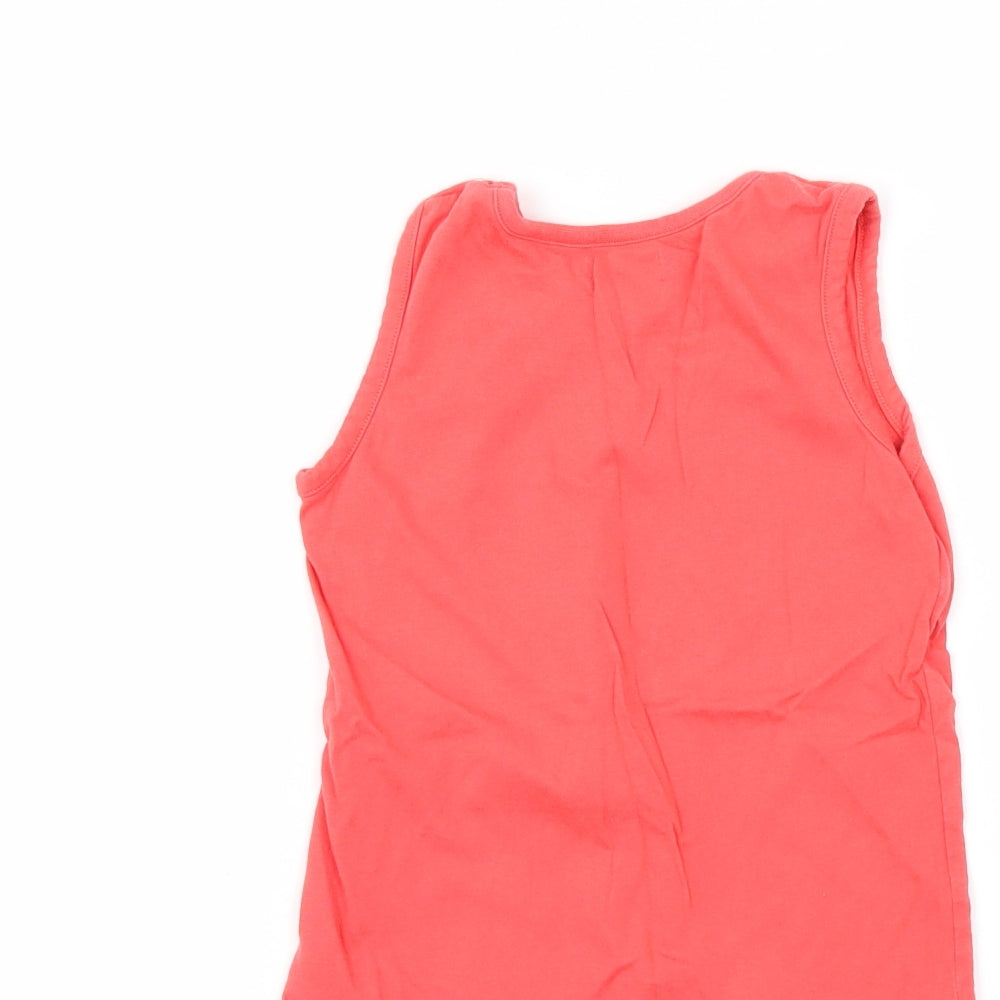 Ladybird Girls Red   Basic Tank Size 6-7 Years  - beach hut
