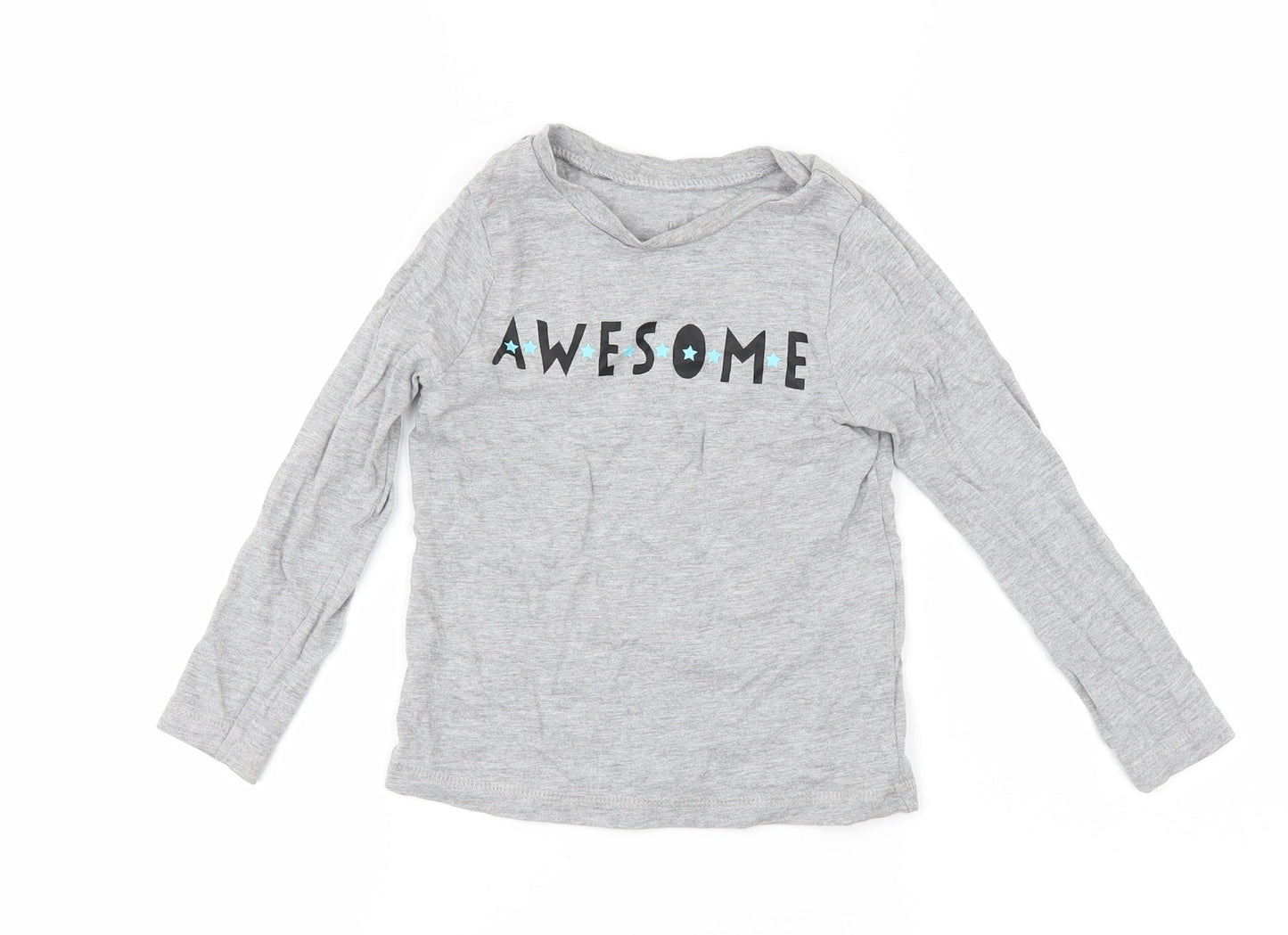 George Boys Grey   Basic T-Shirt Size 3-4 Years  - awesome
