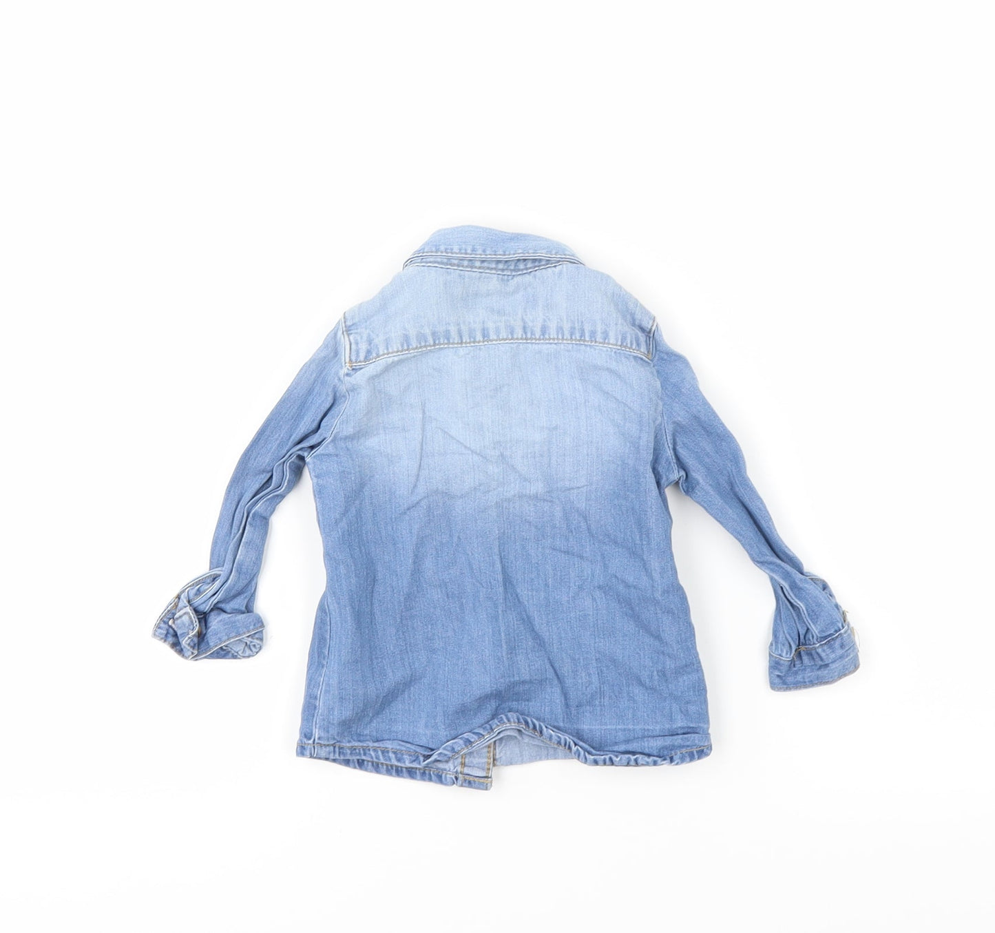 Primark Girls Blue  Denim Basic Button-Up Size 6-9 Months