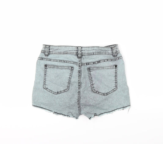denim co Womens Grey  Denim Hot Pants Shorts Size 10