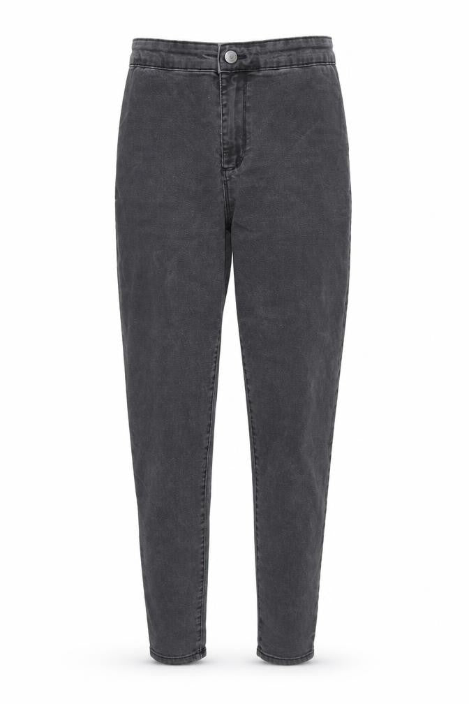 Front view of denim co women’s grey denim skinny jeans, size UK 12, 28-inch leg