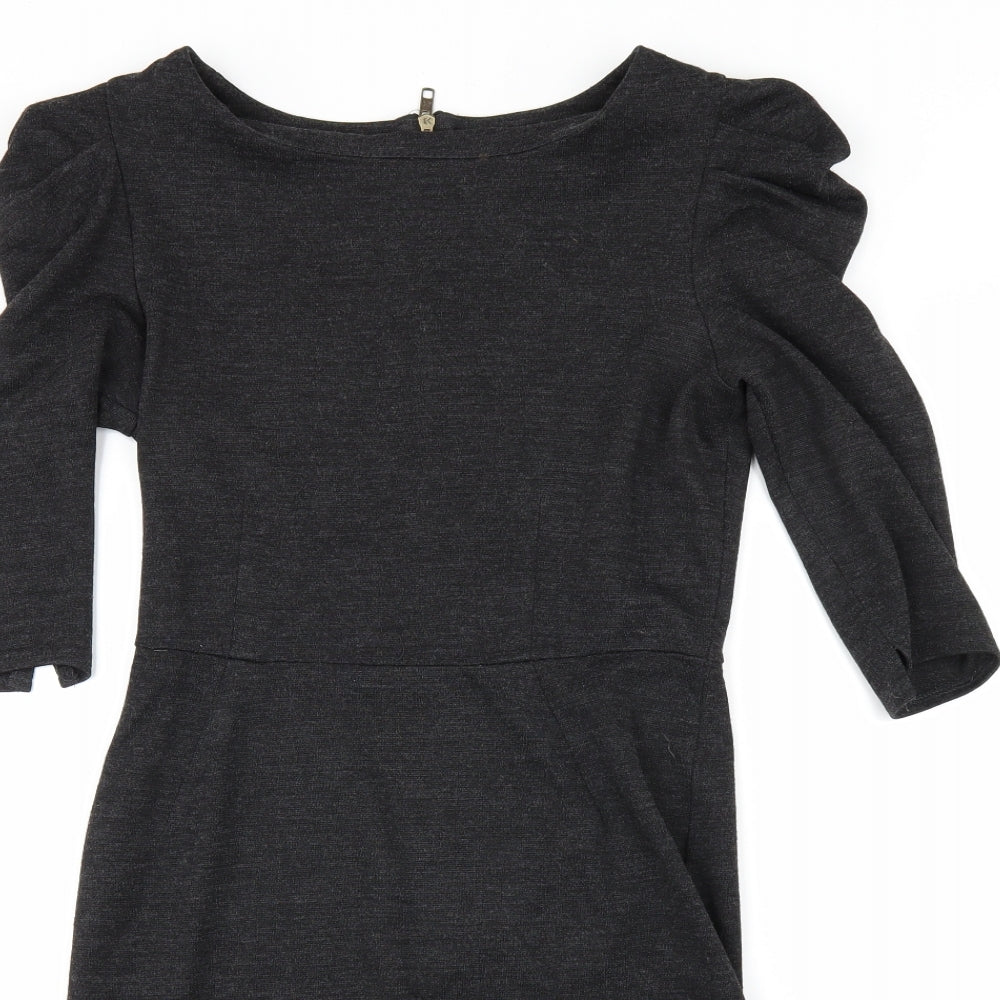 Topshop Womens Grey   Pencil Dress  Size 10