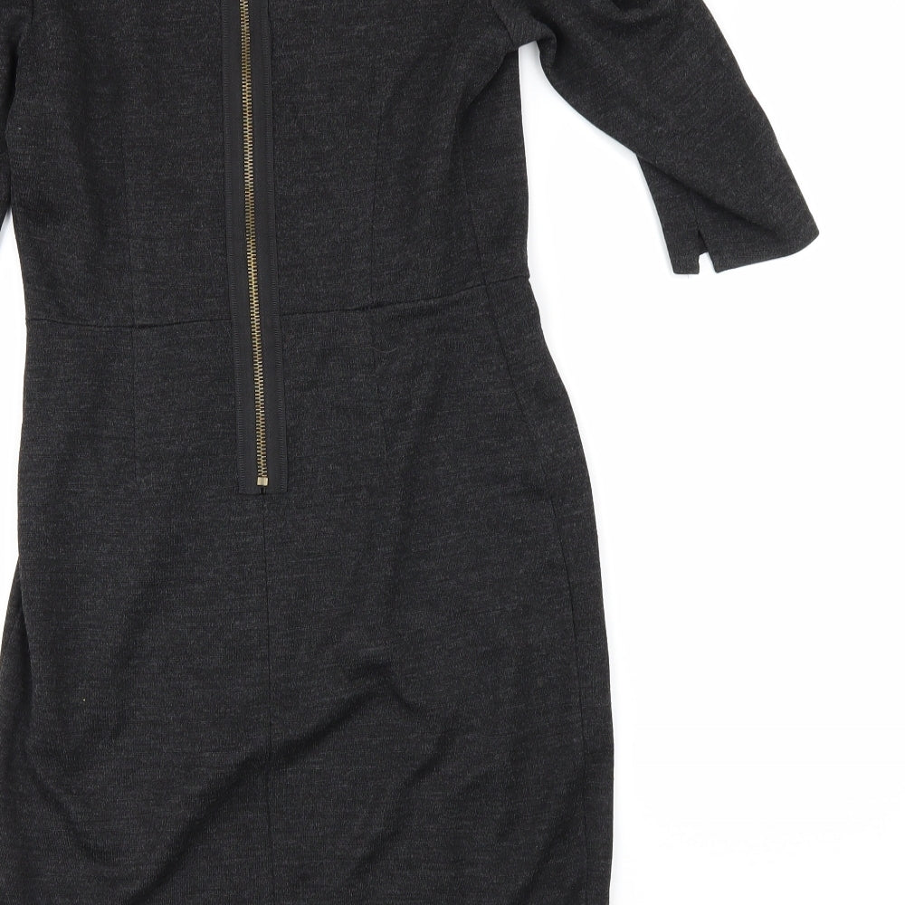 Topshop Womens Grey   Pencil Dress  Size 10