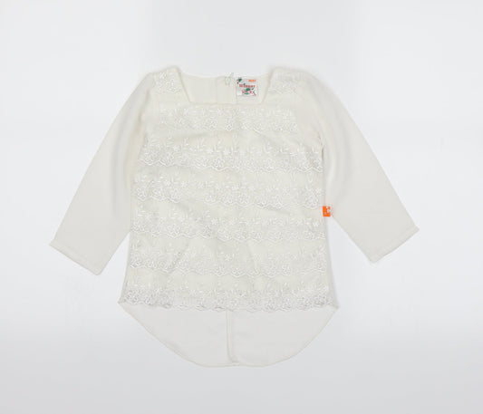 Winner Girls White   Basic T-Shirt Size 6 Years
