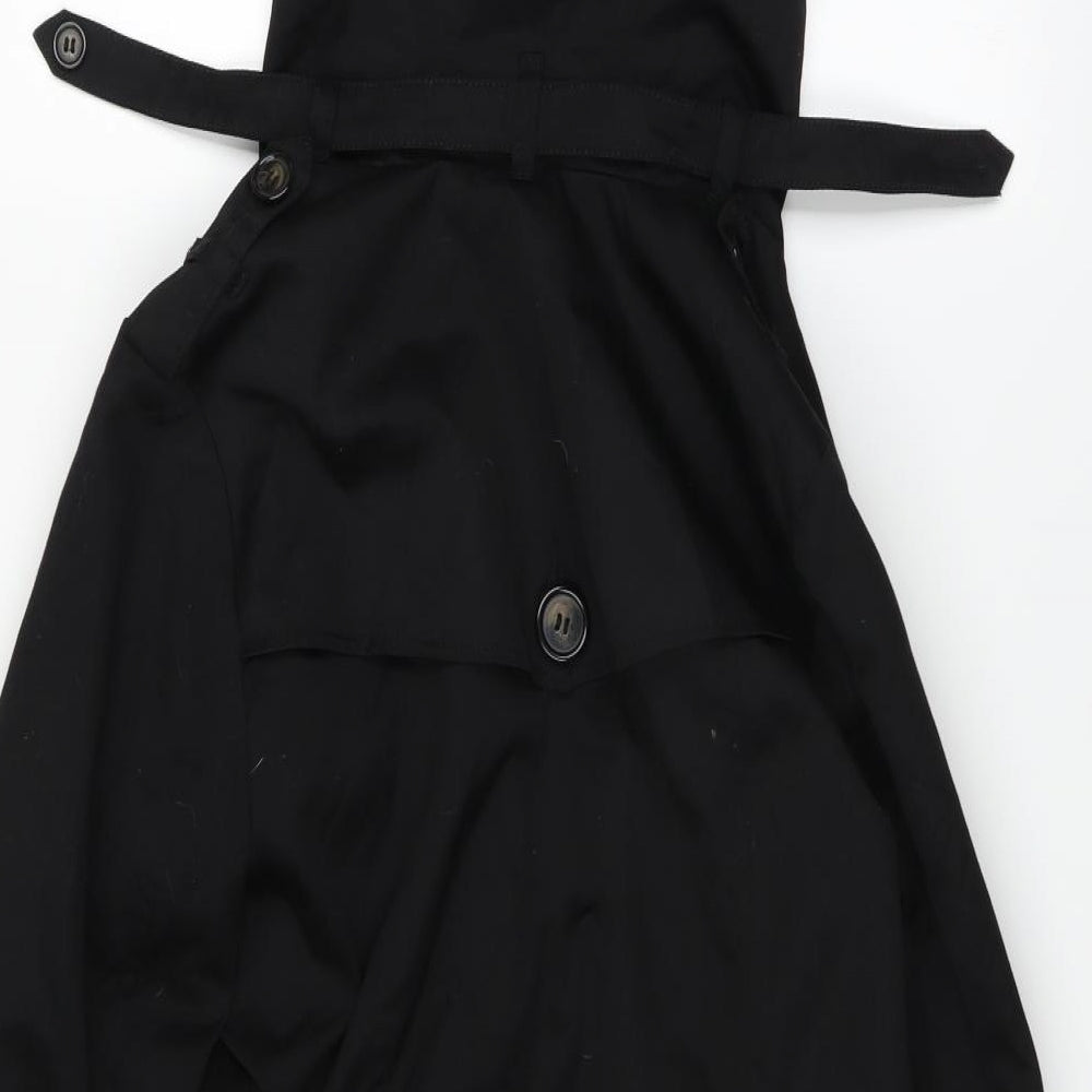 H&M Womens Black   Overcoat Coat Size S