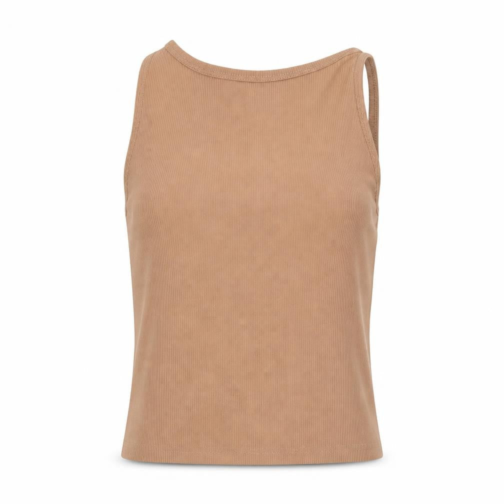 Front view of Topshop women’s pink basic t-shirt, size UK 8
