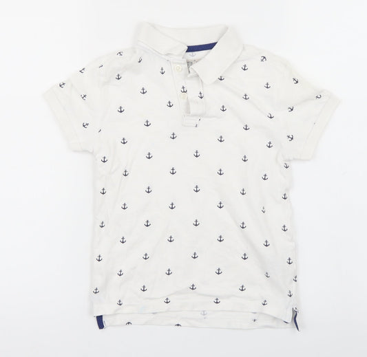 H&M Boys White   Basic Polo Size 7-8 Years