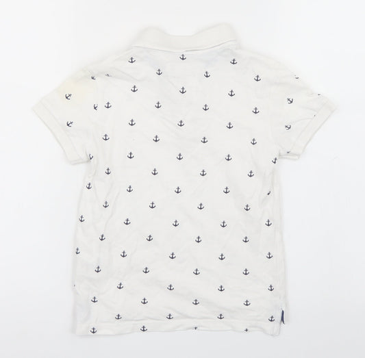 H&M Boys White   Basic Polo Size 7-8 Years