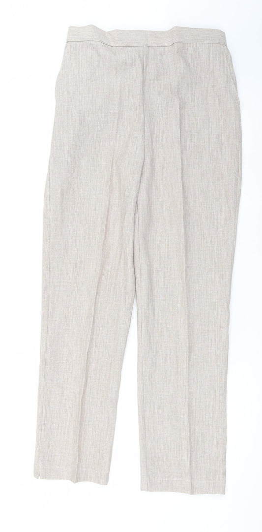 Preworn Womens Beige   Trousers  Size 12 L27 in