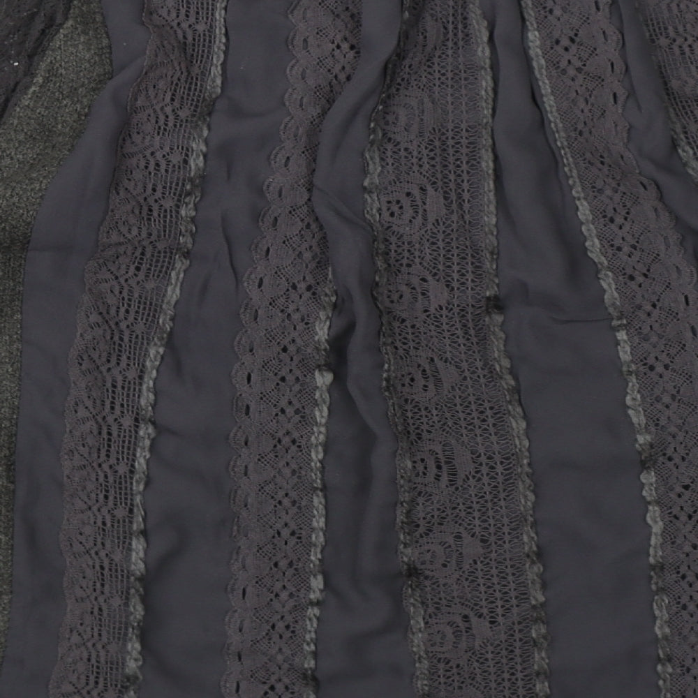 One September Womens Grey  Knit Pullover Jumper Size M