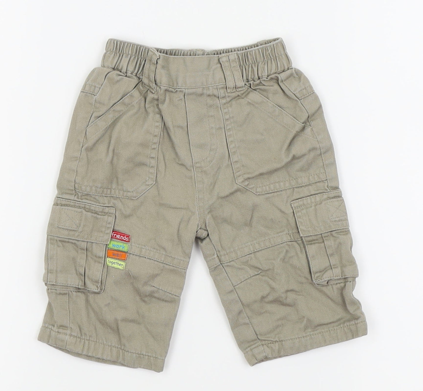 tiny ted Boys Beige   Cargo Trousers Size 0-3 Months
