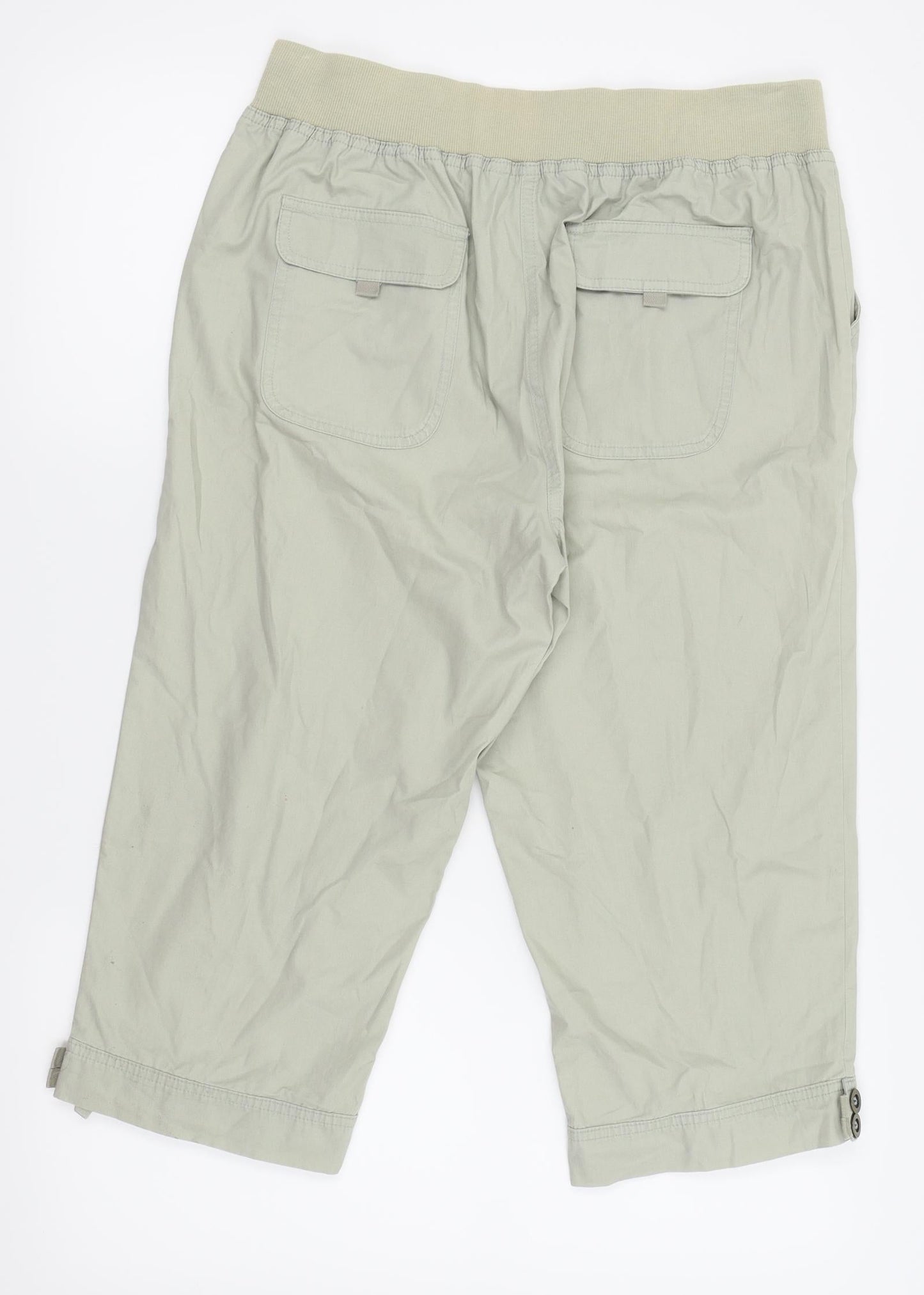 BM Womens White   Capri Trousers Size 12  - 3/4 leg