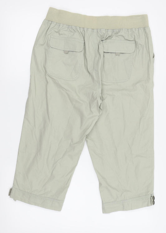 BM Womens White   Capri Trousers Size 12  - 3/4 leg