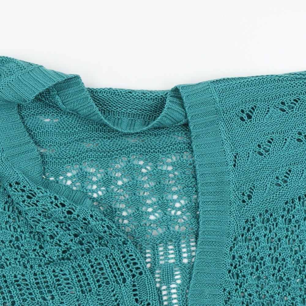 BM Womens Blue   Cardigan Jumper Size M  - crop cardigan