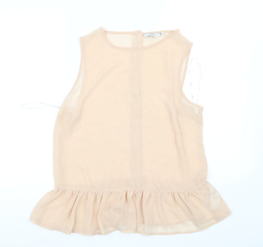 neew look Womens Beige   Basic T-Shirt Size 14